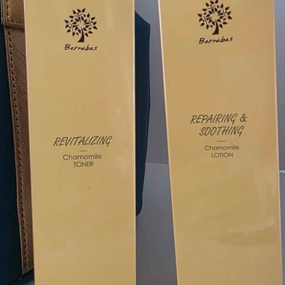 Barnabas Beauty Duo- Chamomile Revitalizing Toner and Repairing & Soothing Lotio